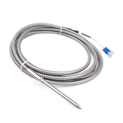 Stainless steel tube, threadless probe-type resistance temperature detector