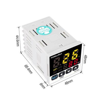Contrôleur de température et d'humidité à double boucle PIDMaxWell TH100, 2 sorties relais, RS-485 Modbus, CE