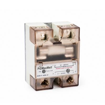 40A 90-480VAC SSR with Built-in 32A Fuse. Safe, Replaceable & DIN Rail Mountable
